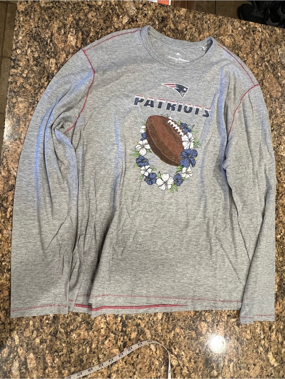 Patriots Gray Long-Sleeve Men’s tee